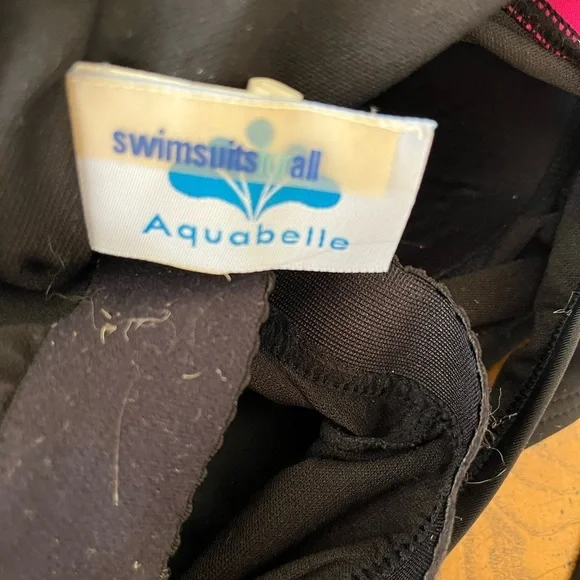 Swimsuits For All Black and Pink Swim Top - Picture 4 of 4